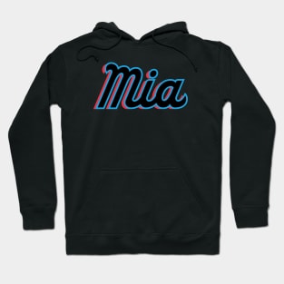 Miami 'MIA' Baseball Fan T-Shirt: Embrace the Vice City Vibe with Bold 305 Baseball Style! Hoodie